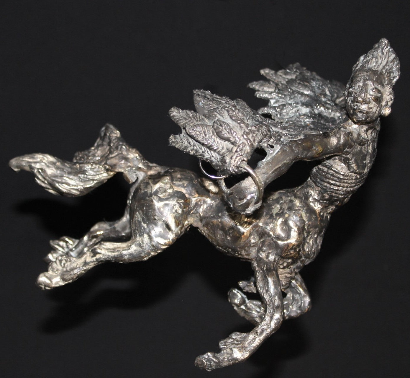 audrey flechet, sculpture, bronze, centaure, bronce, fonderie du champ bon, centaur, centauro, hyléos