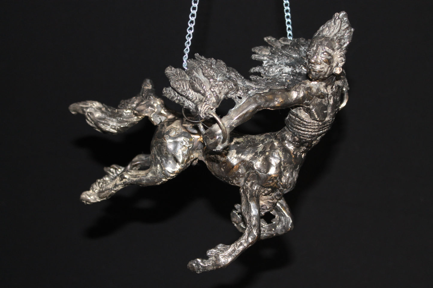 audrey flechet, sculpture, bronze, centaure, bronce, fonderie du champ bon, centaur, centauro, hyléos