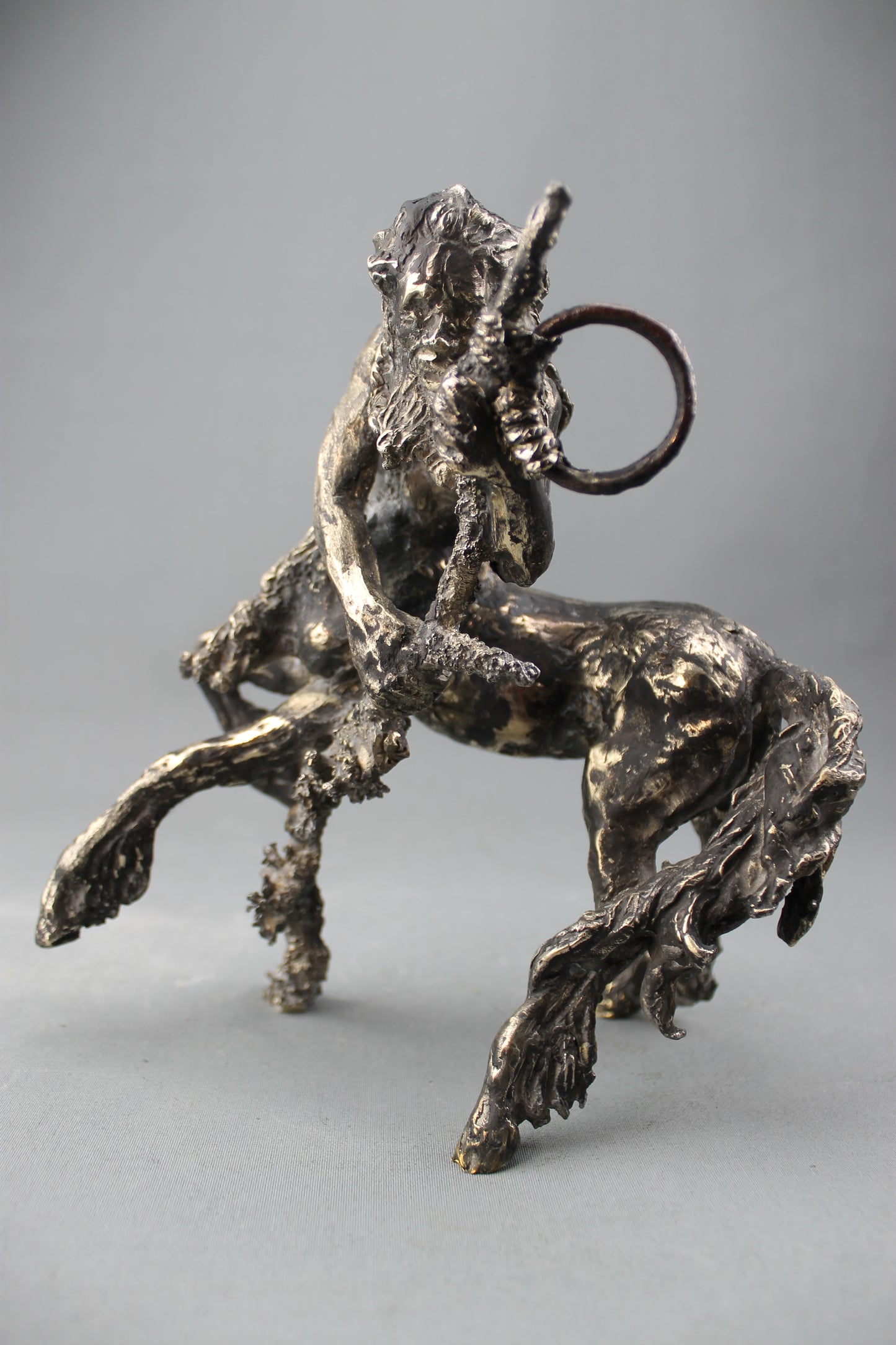 audrey flechet, sculpture, bronze, centaure, bronce, fonderie du champ bon, centaur, centauro, chiron