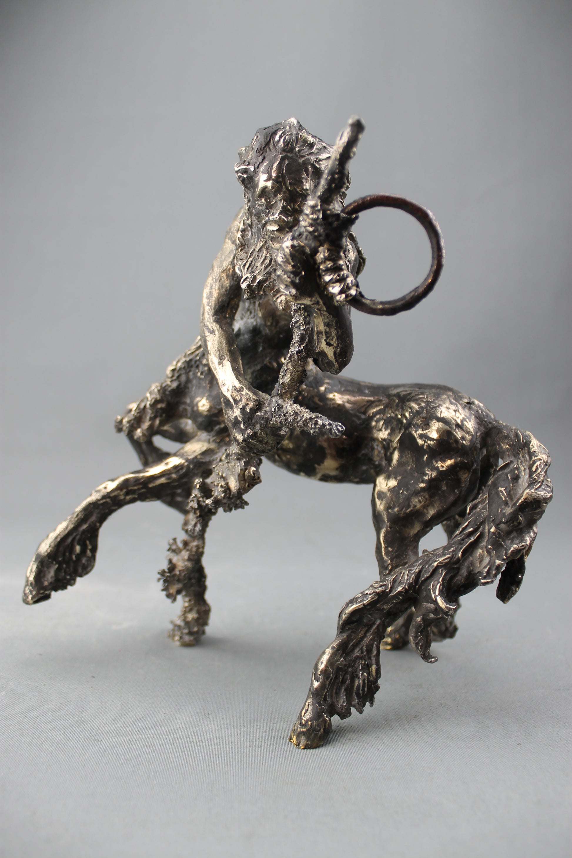 audrey flechet, sculpture, bronze, centaure, bronce, fonderie du champ bon, centaur, centauro, chiron