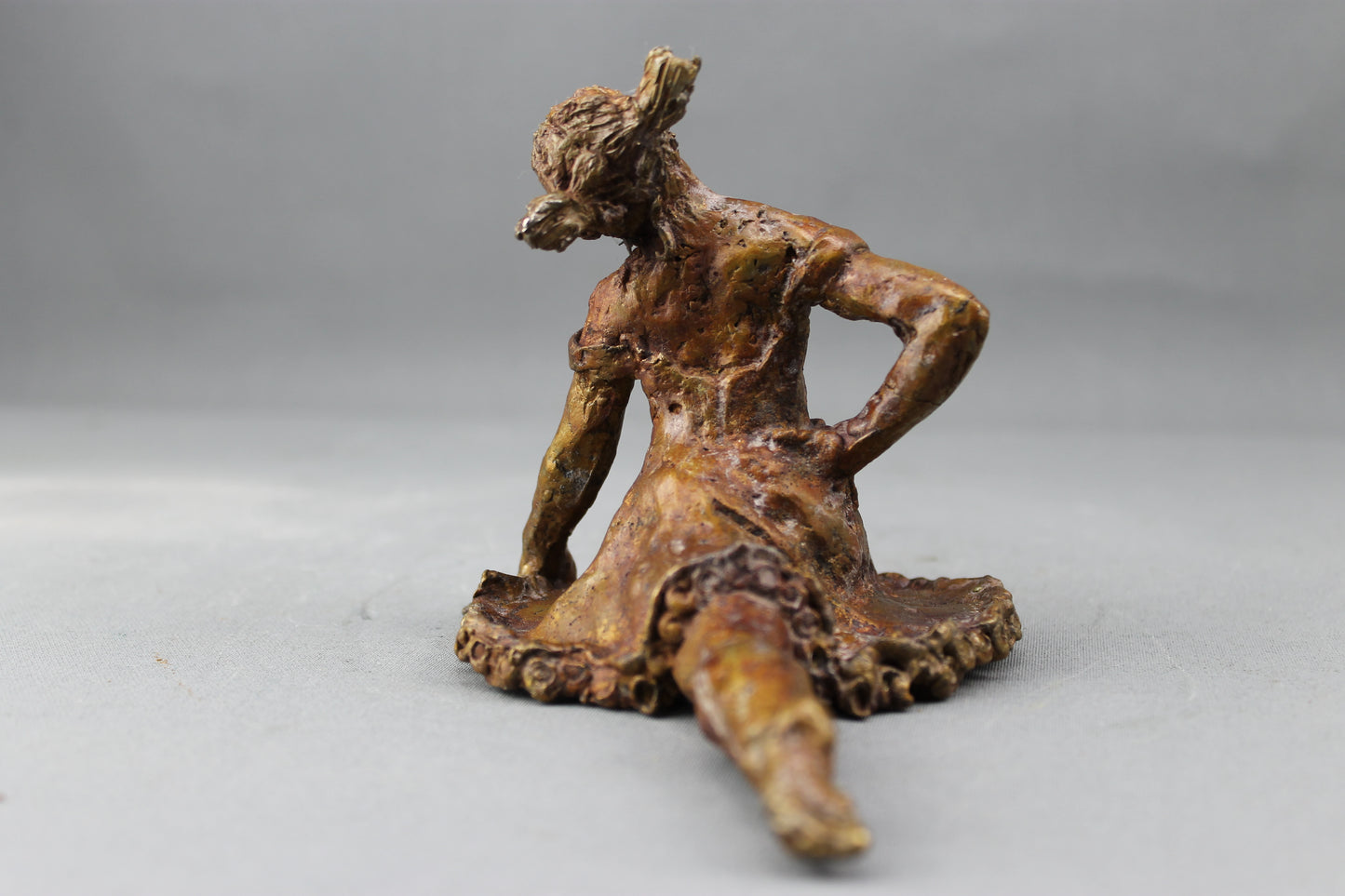 audrey flechet, sculpture, bronze, pièce unique, cire perdue, french cancan, dace, danseuse, fonderie du champ bon, lost wax, metal casting, séraphine